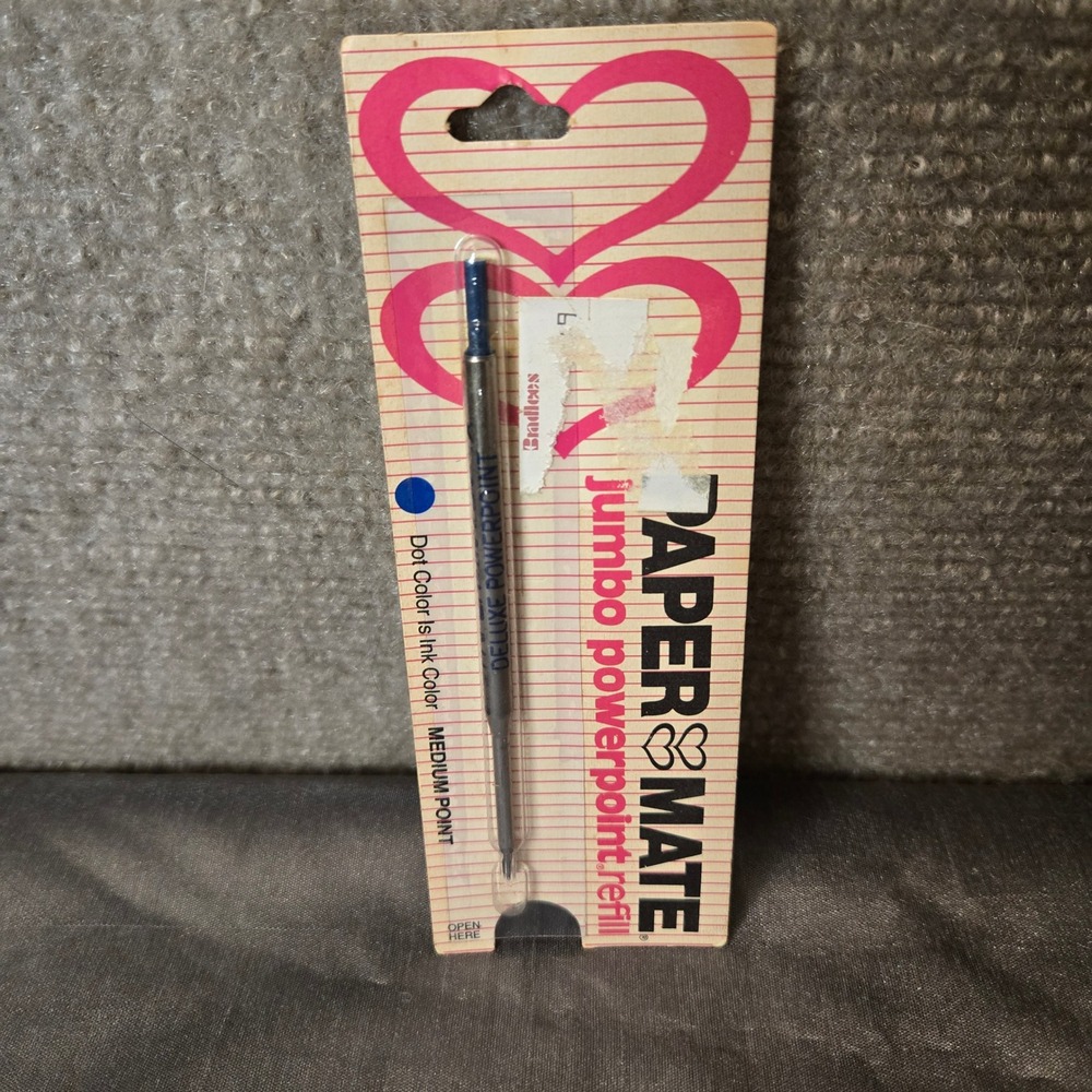 Vintage 1983 Paper Mate Jumbo Powerpoint Refill Blue Medium Point Made in USA
